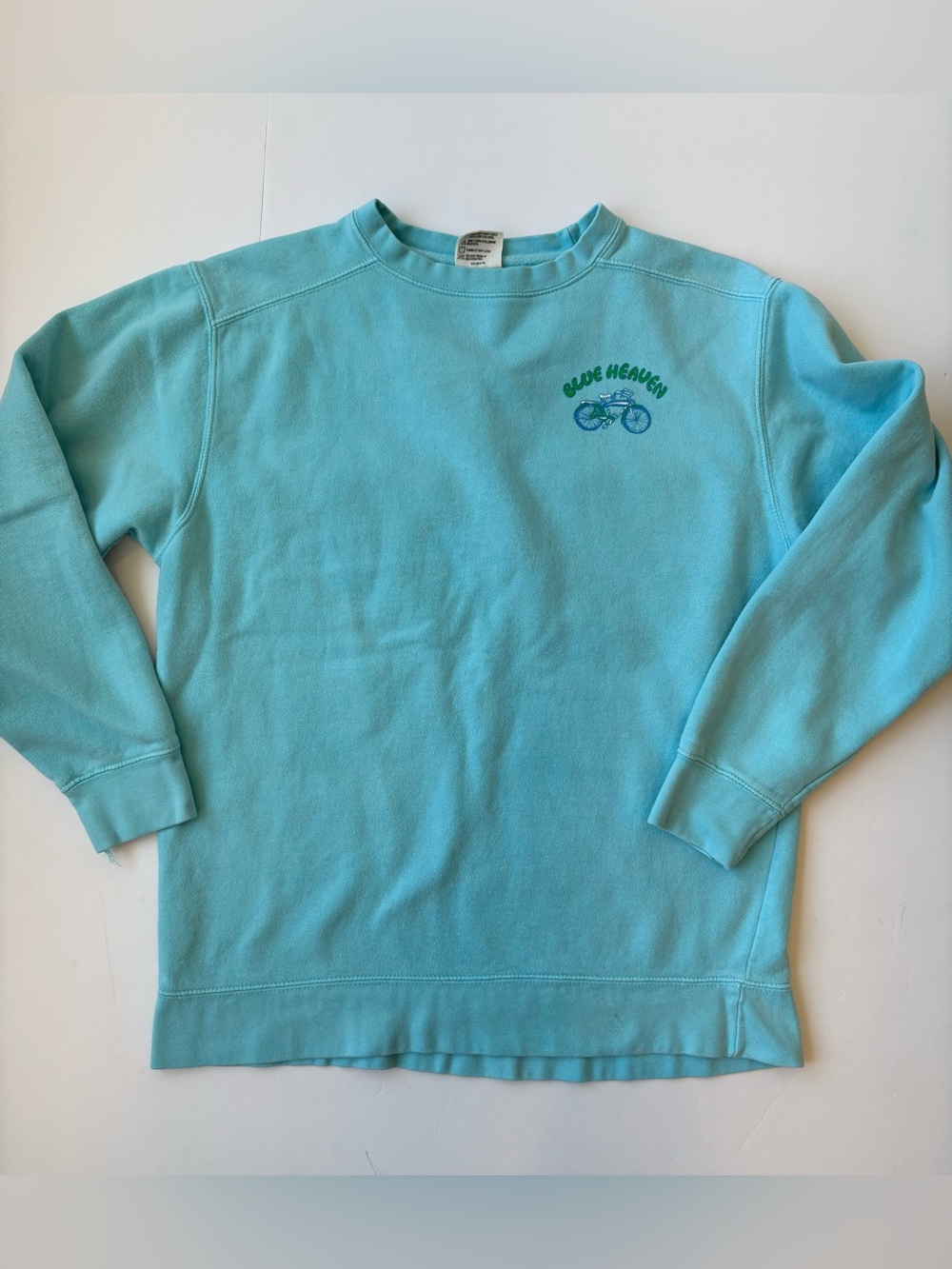 Blue Heaven Key West Comfort Colors Aqua Crewneck Sweatshirt Small